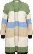 Wasabiconcept Wasuna Stripe 4 Kvinde 7373c Green Combi Cardigans Str 4...