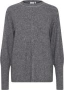 ICHI Ihmacon LS6 Kvinde Dark Grey Melange Sweaters Str L - hos Magasin