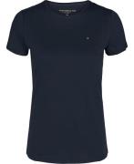 Tommy Hilfiger Heritage Crew Neck tee Kvinde Blå Toppe Str L - Bomuld ...