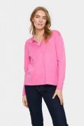 Saint Tropez Milasz Polo Pullover Kvinde Pink Cosmos Melange Langærmed...