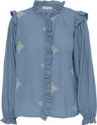 Sorbet Sbstarry Blouse Kvinde Provence Langærmede Bluser Str L - hos M...