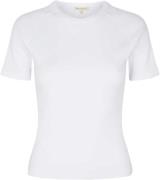 esmé studios Esblossom SS Oneck Rib T-shirt Kvinde White Kortærmede T-...