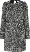 Selected Femme Slfcolyn LS Short Sequins Dress B Kvinde Silver Korte K...