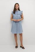 Culture Cuaurelia Short Dress Kvinde Light Blue Wash Korte Kjoler Str ...