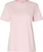 Selected Femme Slfmyessential SS Oneck TEE Noos Kvinde Cradle Pink Kor...