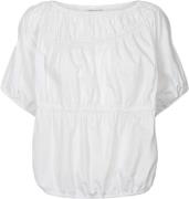 Rabens Saloner Poplin Elasticated top Lotte Kvinde White Toppe Str L -...