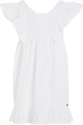 Tommy Hilfiger Seersucker Gingham Dress Str 4 år / 104 cm - White Kjol...