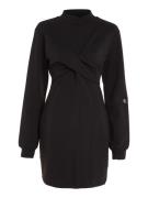 Calvin Klein Wrap Crew Neck Dress Kvinde Beh Korte Kjoler Str L - hos ...