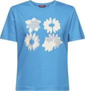 Esprit AW tee 1/2 Slee Kvinde Blue Kortærmede T-shirts Str L - hos Mag...