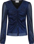 Neo Noir Ralph Glitz Blouse Kvinde Blue Langærmede Bluser Str 36 - hos...