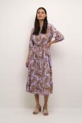 Cream Crrosina SS Long Dress Zally Fit Kvinde Vintage Purple Rose Flor...