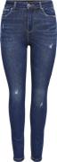 ONLY Onlmila Life HW SK ANK Bj374 Noos Kvinde Dark Blue Denim Skinny J...