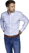 Due Signori Button Down Slim Oxfort Stribe - Blue Mand 24 Langærmede S...