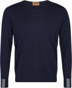 Mos Mosh Gallery Adam Supima Oneck Knit Mand Navy Sweaters Str XL - Bo...