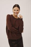 Magasin Mabel 2 100% Cashmere Kvinde Dark Brown Sweaters Str L Cashmer...