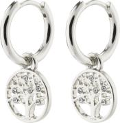 Pilgrim Iben Recycled Treeof-life Hoop Earrings Silver-plated One size...