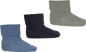 mpKids Wool rib Baby Socks 3-pack Str 25/28 - Brun Strømper Uld hos Ma...