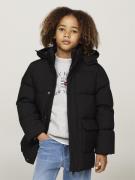 Tommy Hilfiger Monotype Ribstop Puffer Jacket Str 8 - Black Vinterjakk...