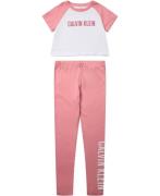 Calvin Klein Knit PJ SET SS+Legging Str 10-12 år - 0vt Nattøj hos Maga...