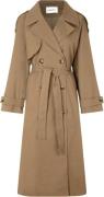 Modström Brodamd Solid Coat Kvinde Incense Trenchcoats Str L - Bomuld ...