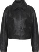 MDK Dakota Disco 100% Leather Jacket Black Kvinde Black Læderjakker St...