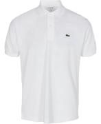 Lacoste Short Sleeved Ribbed Collar Shirt Mand Hvid Kortærmede Poloer ...