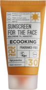 ECOOKING Sunscreen Face SPF 30 50 ml - Ansigtsmakeup hos Magasin