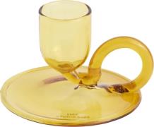 Hay Tiny Candleholdercurved-yellow 0008 - Kronelysestager hos Magasin