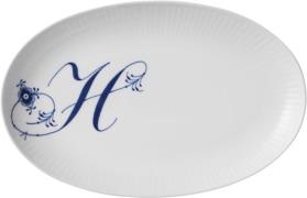 Royal Copenhagen Alphabet Coll Oval Asiette 23,5cm H H Str 23,5 cm - F...