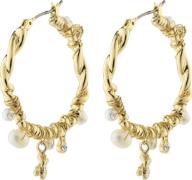 Pilgrim ANA Pearl & Crystal Hoops Goldplated one size - Creoler hos Ma...