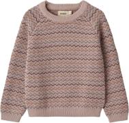 Wheat Jacquard Strik Pullover Mimi Str 3 år / 98 cm - Dry Rose Toppe B...