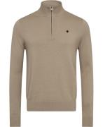 Morris Stockholm Brian Half Zip Mand Khaki Turtlenecks Str L - hos Mag...