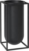 Audo Copenhagen Kubus Vase Lolo, Black Sort Str B: 12 x L: 12 x H: 24 ...