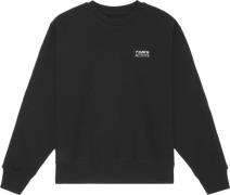 7 Days Active Organic Fitted Crewneck Kvinde 001 Black Sweatshirts Str...