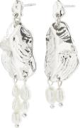 Pilgrim Bloom Recycled Earrings White/silverplated one size - Ørestikk...