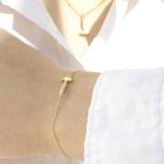 With love darling Hammer Bracelet Vermeil (925 Sterling Silver Gold Pl...