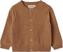 Wheat Strik Cardigan Bjørn Str 2 år / 92 cm - Caramel Toppe Bomuld hos...