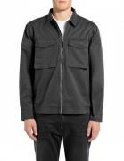 Replay Overshirt Mand Nearly Black Overshirts Str L - hos Magasin