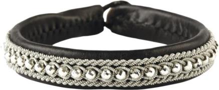 BeChristensen Hella Facet Silver Beads Black Large S - Kædearmbånd Med...