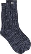 Ganni Winter Melange Ribbed Socks Ankelstrømper Str M/L - hos Magasin