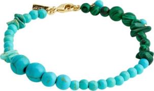 Pilgrim Soulmates Bracelet Blue/goldplated One size - Perlearmbånd hos...