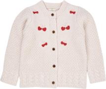 Copenhagen Colors Lambwool Cardigan W. BOW EMB Str 92 - Cream Strik ho...