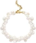 Lush Lush Jewelry Double Pearl Armbånd Forgyldt ONE SIZE - Perlearmbån...