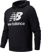 New Balance Stacked Logo Hoodie Mand Black Hoodies Str S - Bomuld hos ...