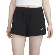 Nike Highwaisted Ribbed Jersey Shorts Kvinde Black/white Casual Shorts...