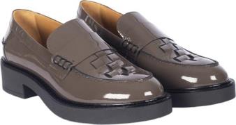 ANGULUS Loafer med Fletdetalje Kvinde 1722 Dark Taupe Loafers Str 40 -...