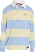 Tommy Hilfiger Colorblock Polo LS Str 6 år / 116 cm - Lemon Zest / Ves...