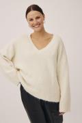 Magasin Evelyn 4 GRS Kvinde Winter White Sweaters Str L