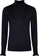 Micha Bbjumper_ BB Autumnviscoseknit Kvinde Navy Rullekraver Str L - h...