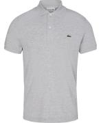 Lacoste Short Sleeved Ribbed Collar Shirt Mand Grå Kortærmede Poloer S...